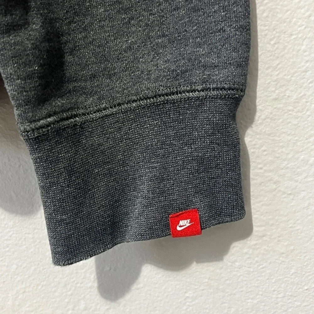 Nike Terry Cloth Big “Swoosh” Mixed Print Crewneck Top - Medium